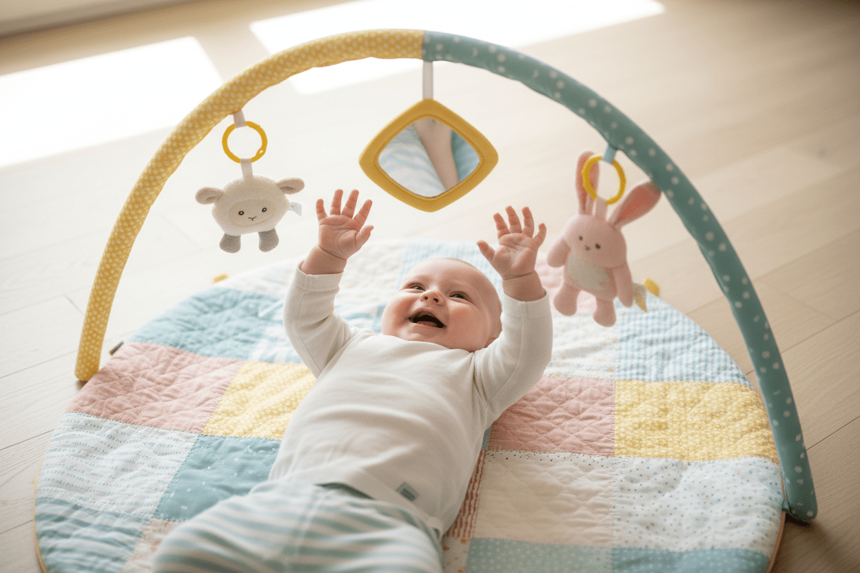 Aktivitetstæppe til baby: hvornår kan man starte, og hvad får baby ud af det? - Eventyrtid