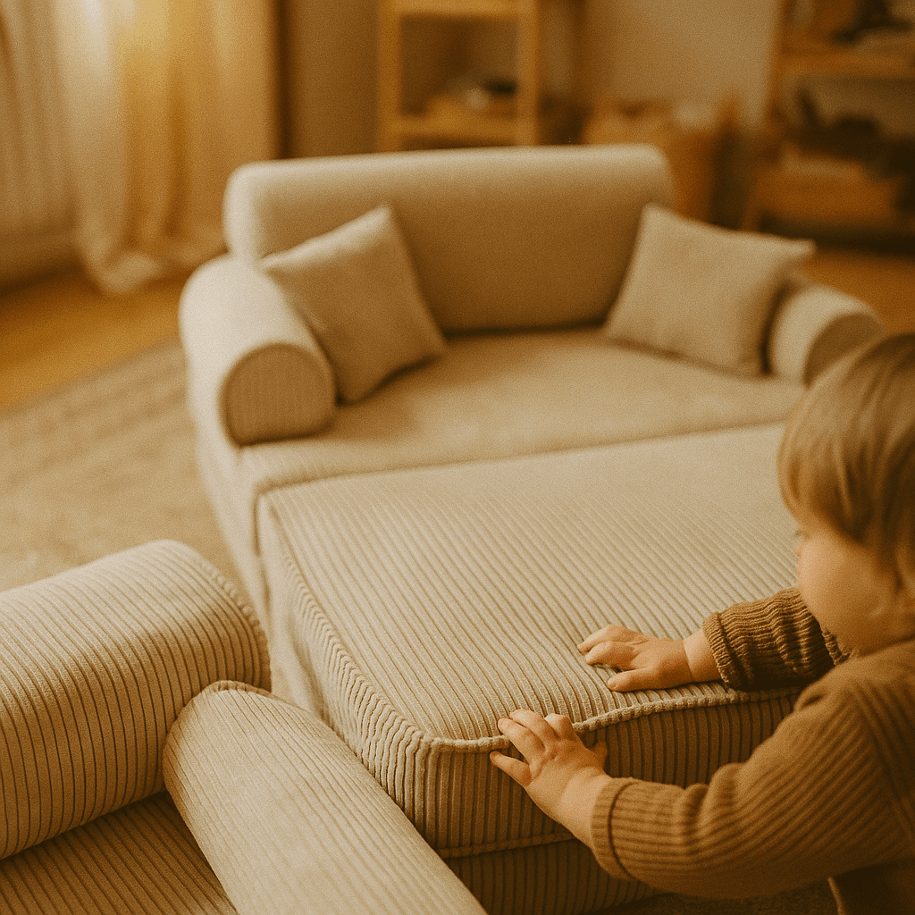 Børnesofa til legehjørnet: sådan vælger du en modulsofa der holder til hverdagen - Eventyrtid