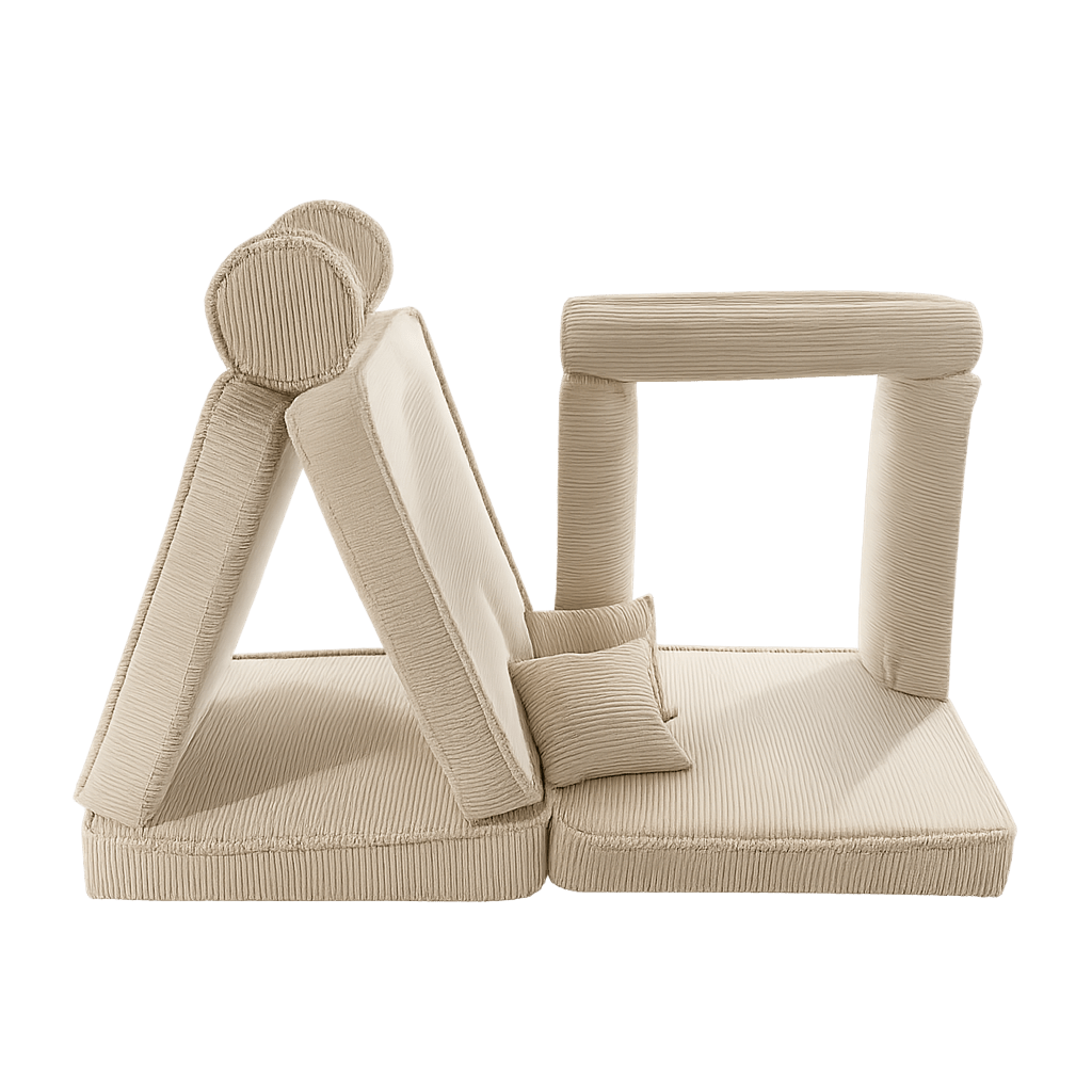 Alba børnesofa – Ecru fløjl - Eventyrtid