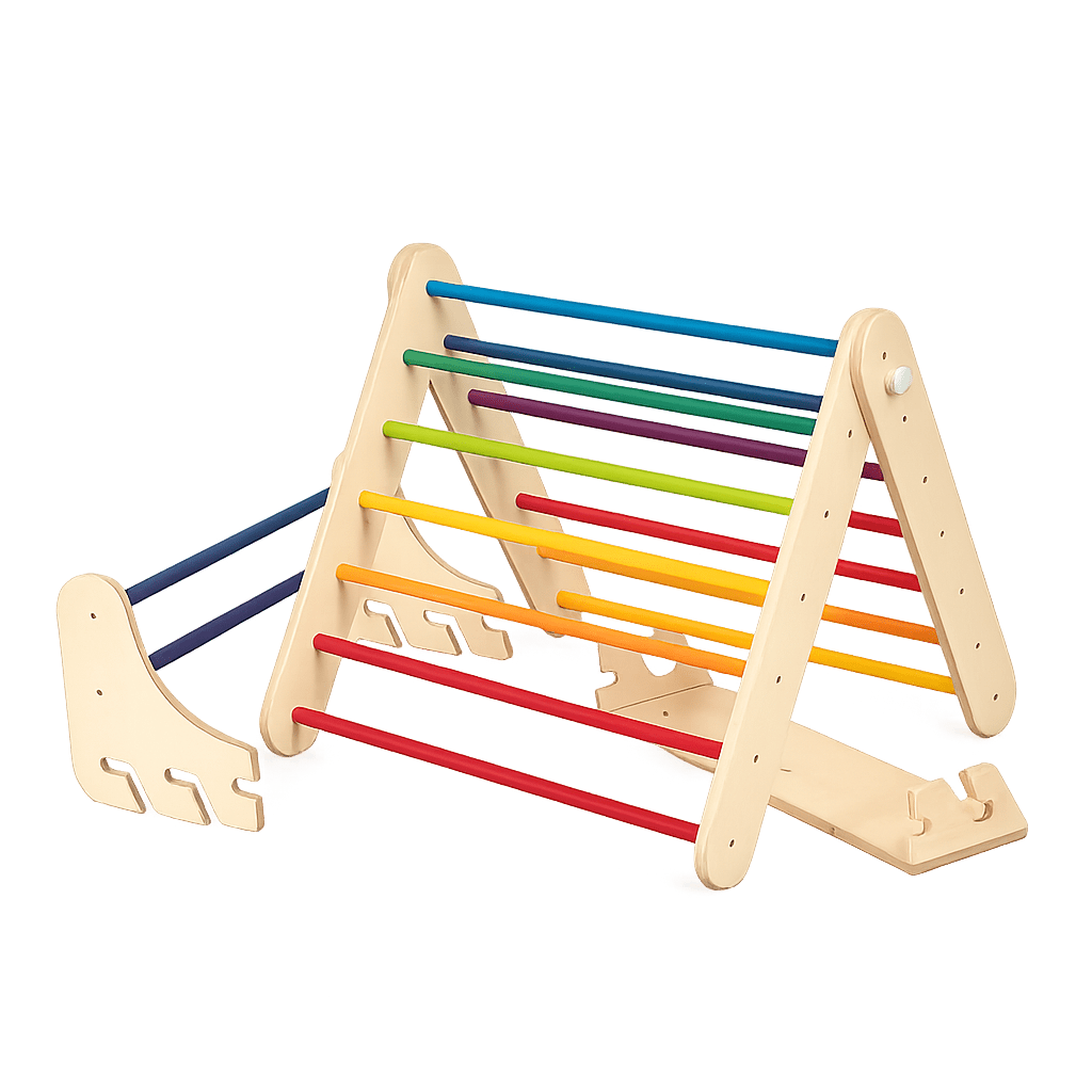 Leg&Go Pikler klatretrekant med svensk ribbevæg tilbehør - Eventyrtid