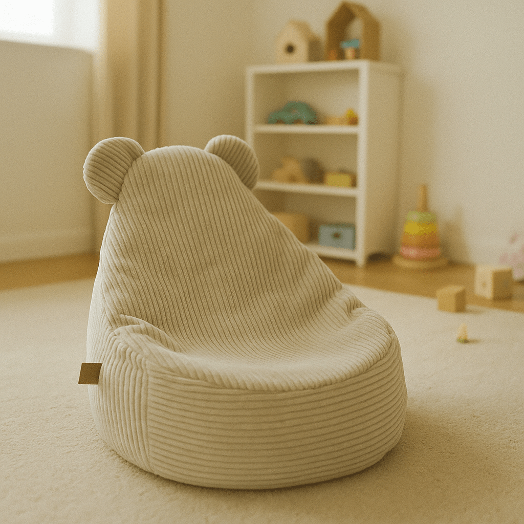 MeowBaby® Aesthetic Velvet Sako Bag Teddy Ecru - BarnetsHjem