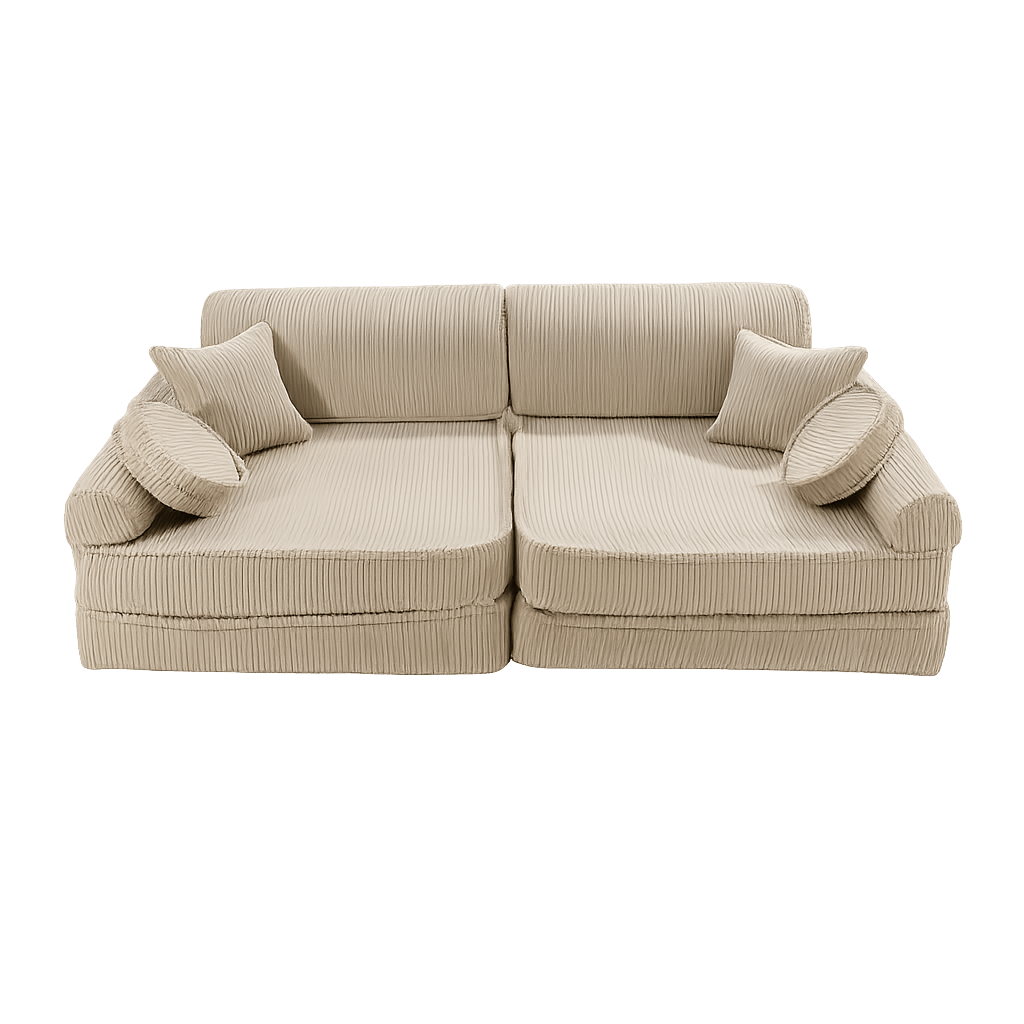 MeowBaby børnesofa – Ecru fløjl - Eventyrtid