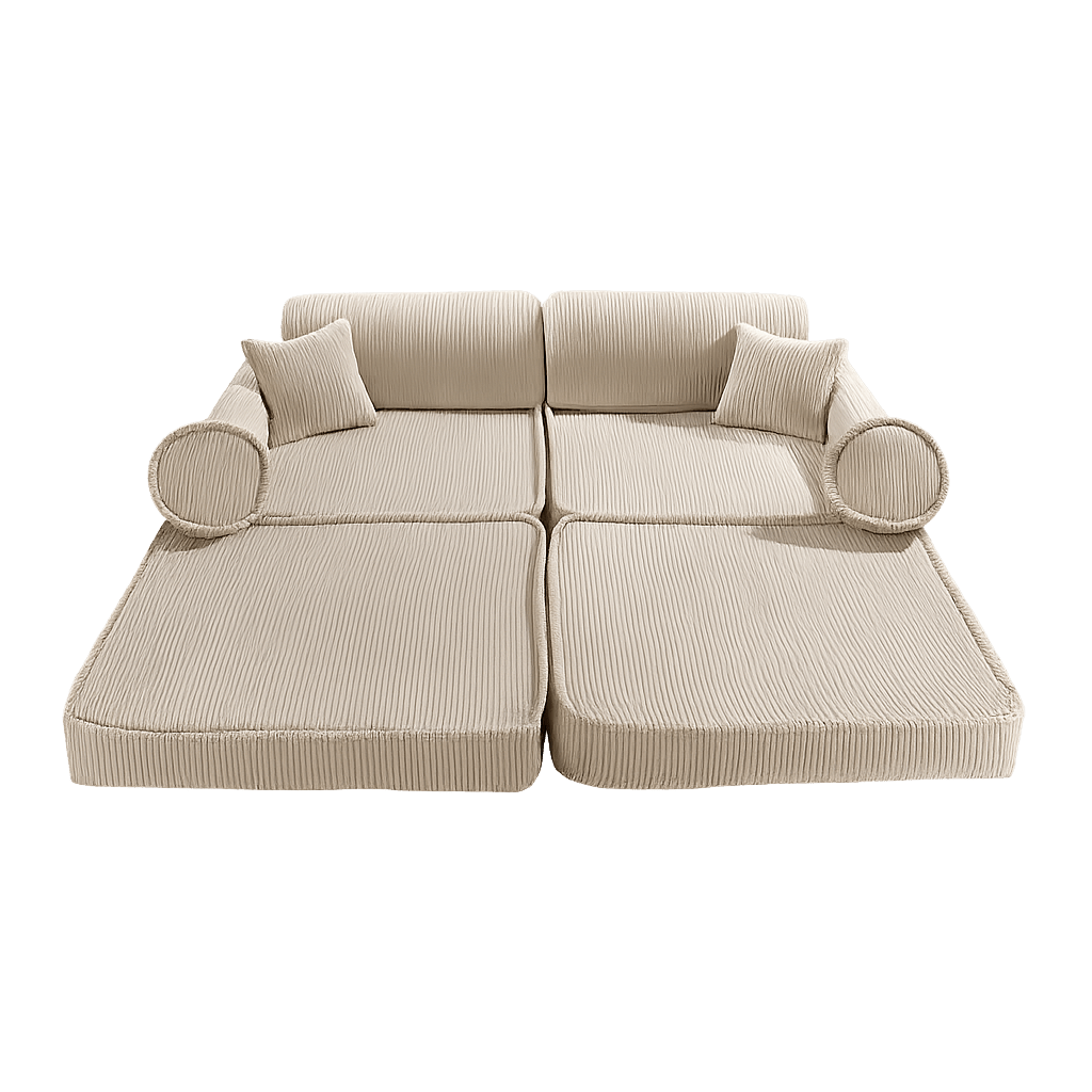 MeowBaby børnesofa – Ecru fløjl - Eventyrtid